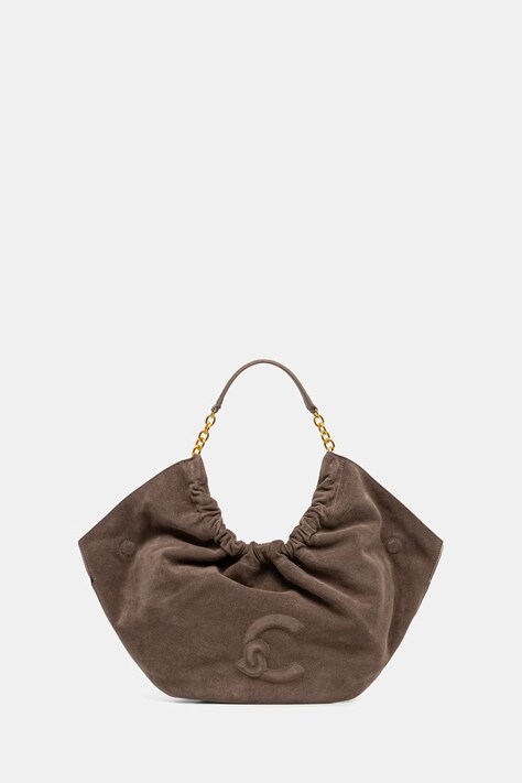 Coccinelle torebka shopper damska zamszowa brązowa E1 V5G 11 02 01