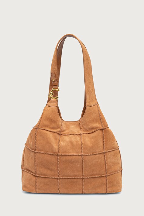 Coccinelle Torebka shopper damska zamszowa złota E1 V3B 11 01 01