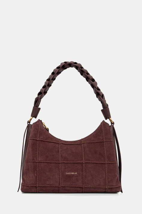 Coccinelle torebka shopper damska zamszowa bordowa E1 VT4 13 03 01