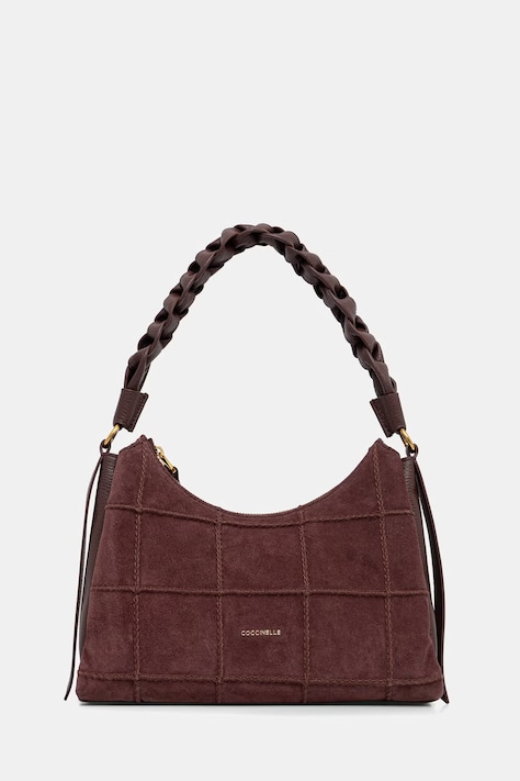 Coccinelle torebka shopper damska zamszowa bordowa E1 VT4 13 03 01