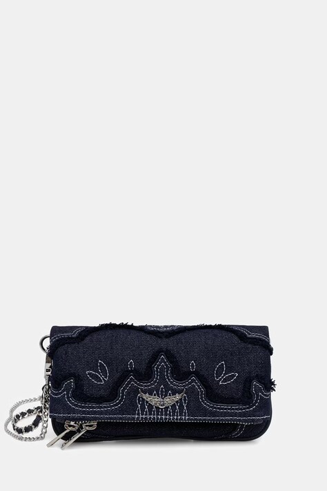 Zadig&Voltaire torebka crossbody damska jeansowa granatowa LWBA04440