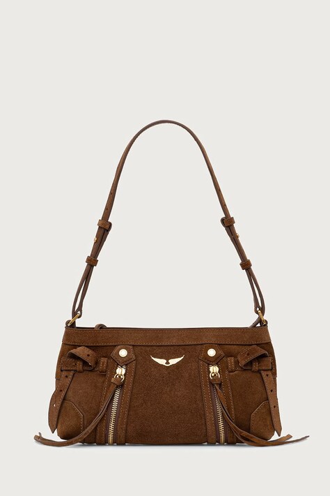 Zadig&Voltaire Torebka damska zamszowa BABY brązowa LWBA04539
