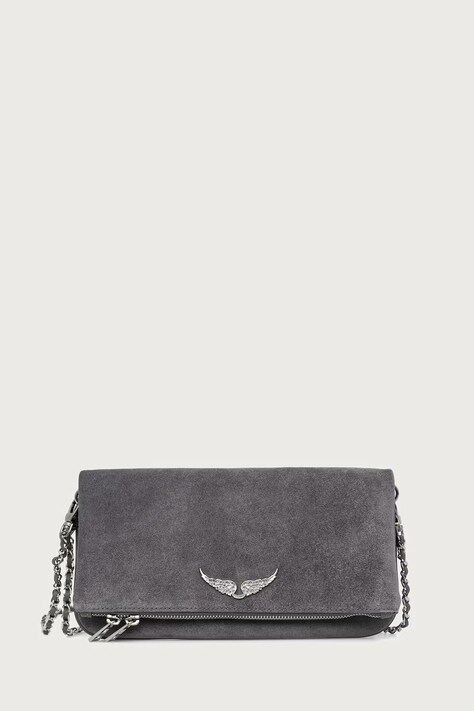 Zadig&Voltaire Crossbody torbica ženska semišasta siva LWBA04543