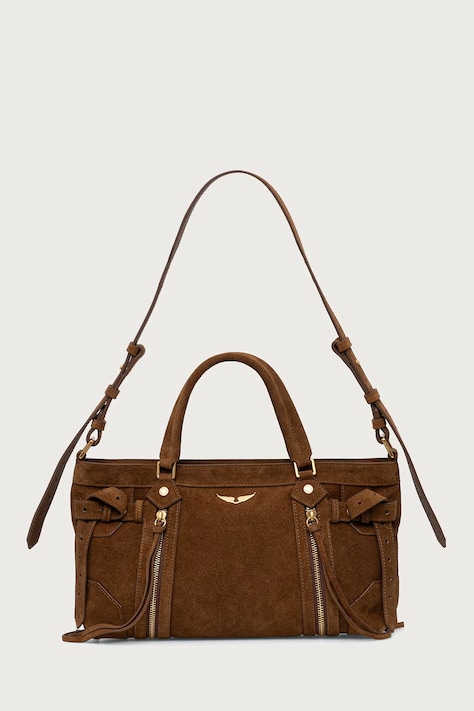 Zadig&Voltaire Torebka damska zamszowa MADISON brązowa LWBA04538