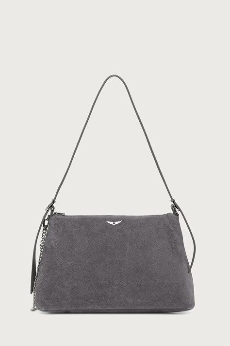 Zadig&Voltaire Klasična torbica ženska semišasta JIM črna LWBA04545