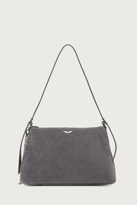 Zadig&Voltaire Klasična torbica ženska semišasta JIM črna LWBA04545