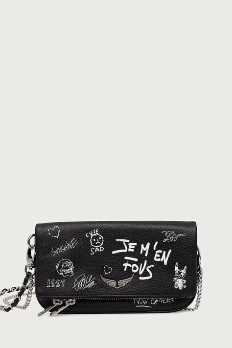 Zadig&Voltaire Χιαστί γυναικεία δερμάτινη μαύρη LWBA04485