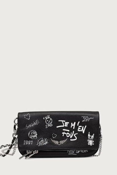 Zadig&Voltaire Χιαστί γυναικεία δερμάτινη μαύρη LWBA04485