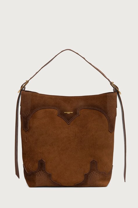 Zadig&Voltaire Shopper γυναικεία δέρμα σουέτ JANE καφέ LWBA04368