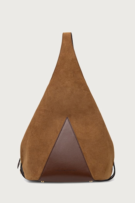 Stella McCartney APPALOOSA SOFT torebka shopper damska z imitacji zamszu brązowa 7B0207.WP0750