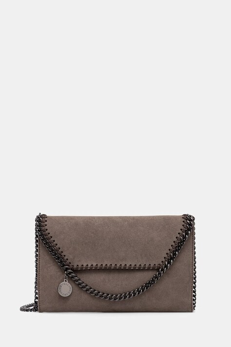 Stella McCartney FALABELLA torebka crossbody damska z imitacji zamszu brązowa 581238.WP0543