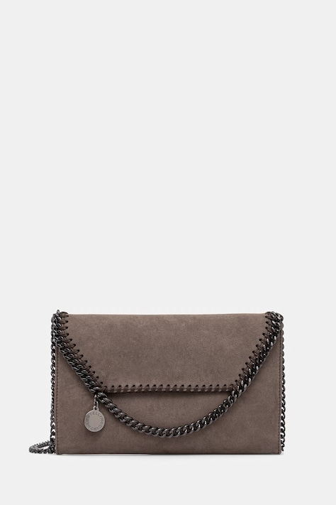 Stella McCartney FALABELLA torebka crossbody damska z imitacji zamszu brązowa 581238.WP0543