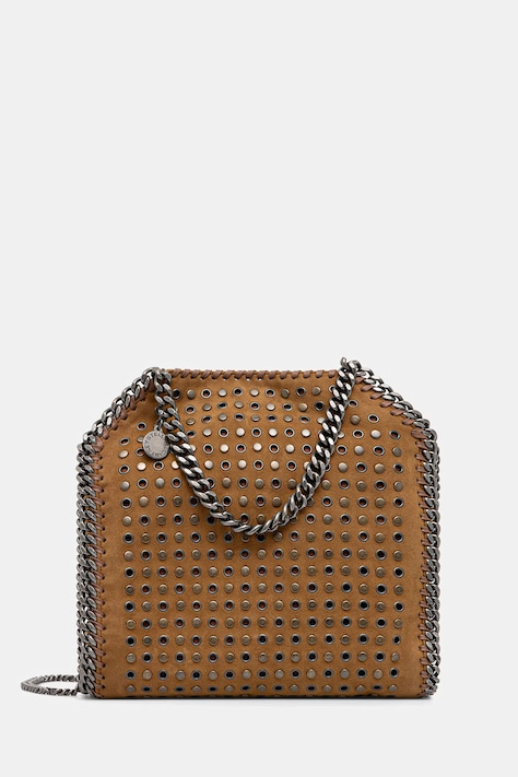 Stella McCartney FALABELLA MINI torebka damska z imitacji zamszu brązowa 371223.WP0738