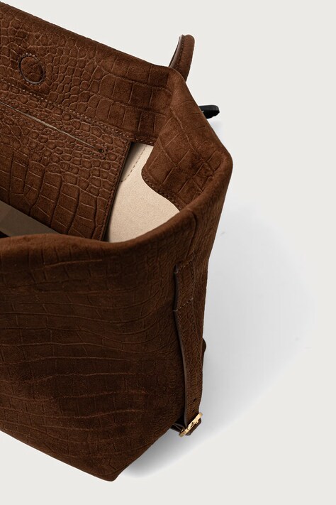 Themoire Torebka shopper damska z imitacji skóry TALIA brązowa 262WTMTS0.OSCR