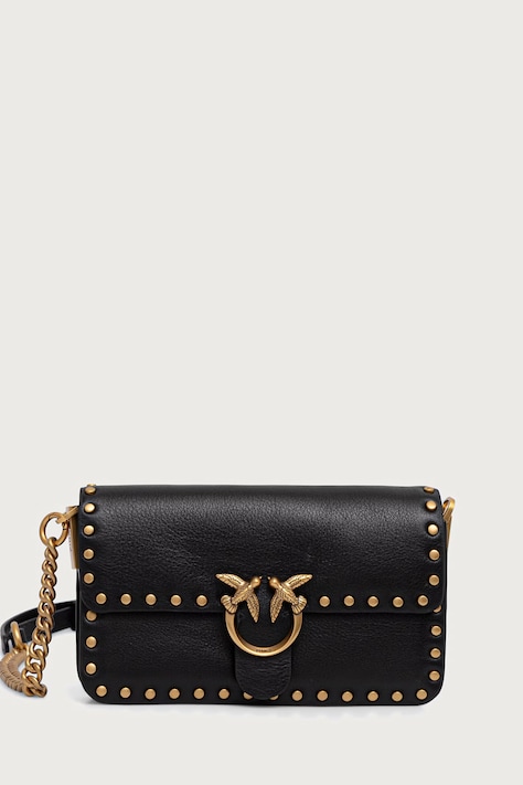 Pinko crossbody torba za žene kožna crna 107345 A2JG