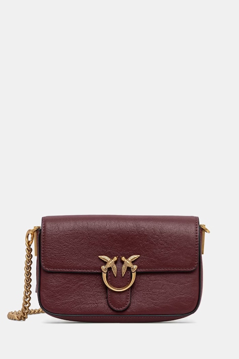 Pinko crossbody kabelka dámska kožená burgundská 107344 A2JG