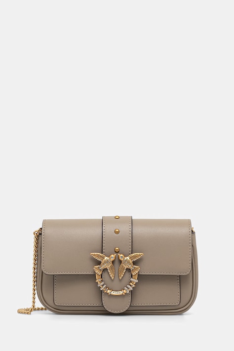 Pinko torebka crossbody damska skórzana beżowa 107072 A0F1
