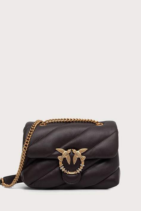 Pinko Torebka crossbody damska skórzana brązowa 107058 A0F2