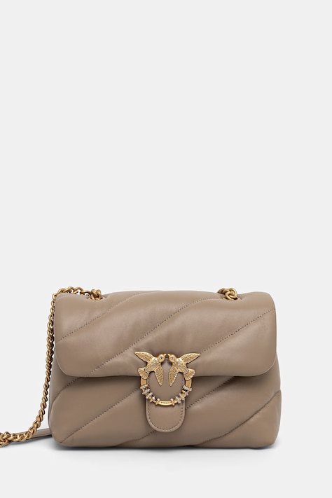 Pinko torebka crossbody damska z imitacji skóry brązowa 107057 A0F2