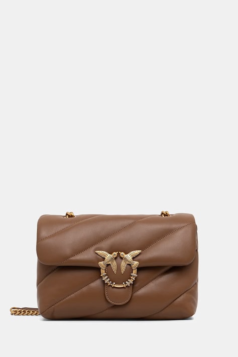 Pinko torebka crossbody damska z imitacji skóry brązowa 107057 A0F2