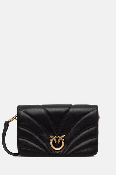 Pinko crossbody torba za žene kožna crna 107039 A0F2