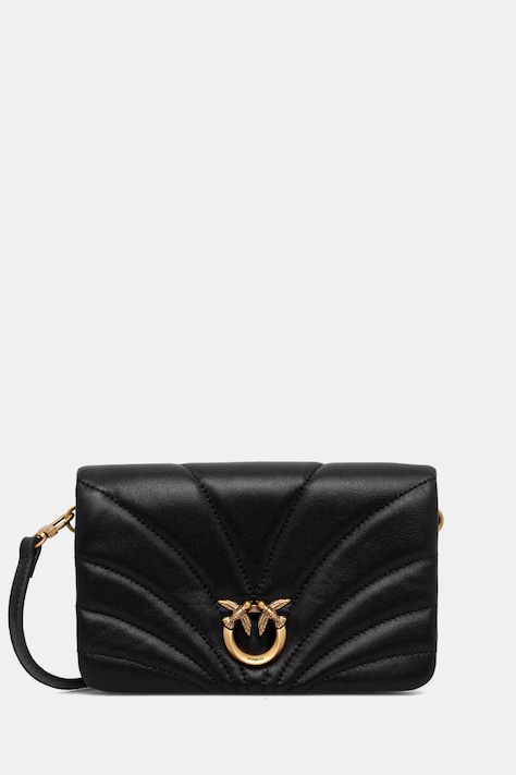 Pinko crossbody torba za žene kožna crna 107039 A0F2