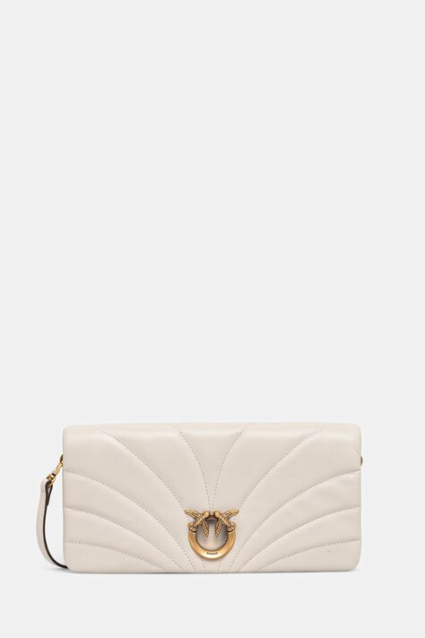 Pinko torebka crossbody damska skórzana beżowa 107035 A0F2