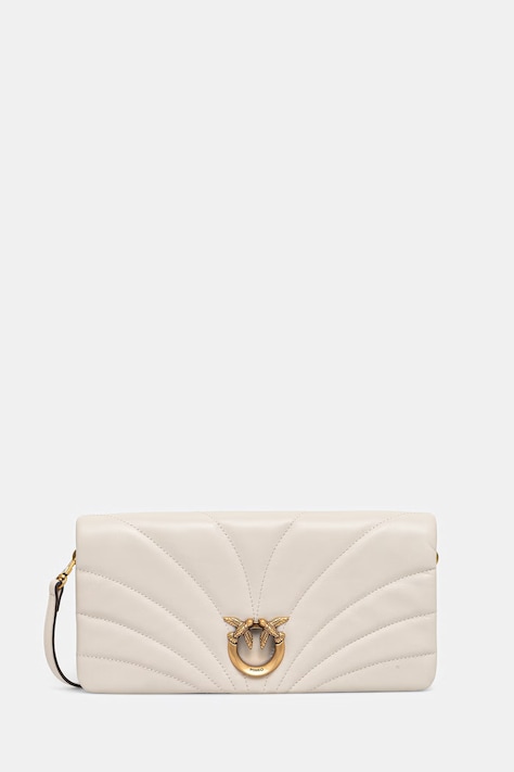 Pinko torebka crossbody damska skórzana beżowa 107035 A0F2