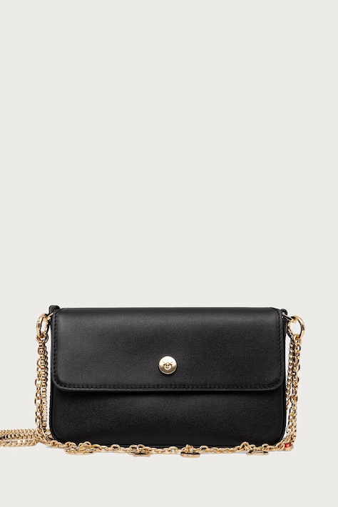 Pinko Crossbody torba za žene od kože crna 107028 A0QO