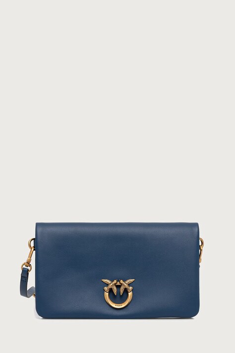 Pinko Torebka crossbody damska skórzana niebieska 106023 A0QO
