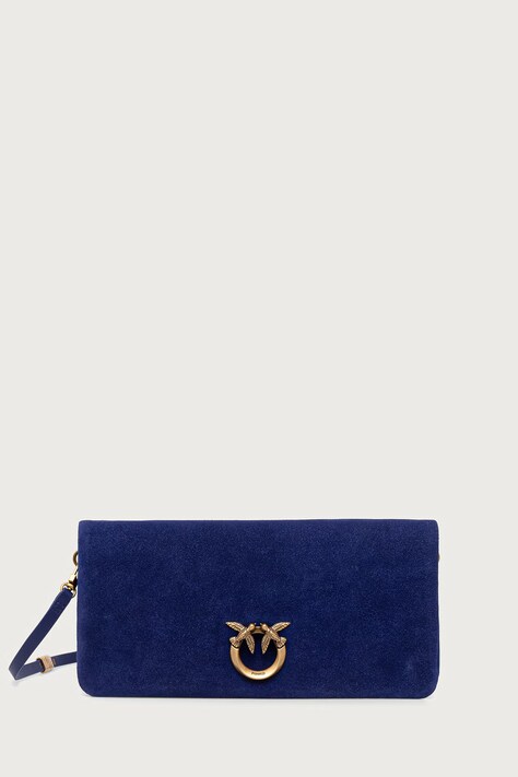 Pinko Torebka crossbody damska zamszowa granatowa 106022 A0F6