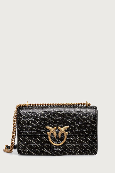 Pinko crossbody torba za žene kožna crna 104549 A3EP