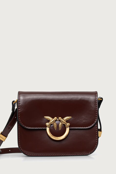Pinko crossbody kabelka dámská kožená hnědá 104297 A1EN