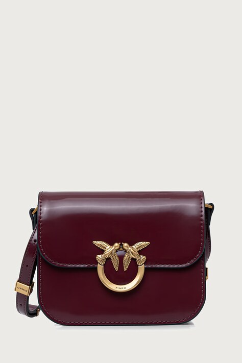 Pinko crossbody kabelka dámská kožená burgundská 104297 A1EN