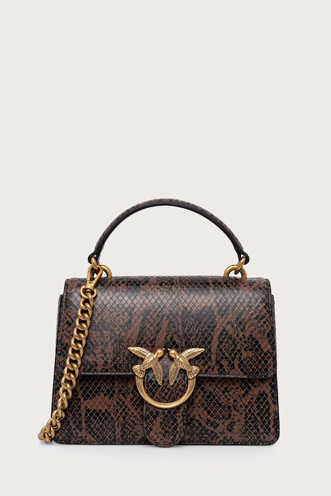 Pinko Torebka crossbody damska z imitacji skóry brązowa 100071 A3E5