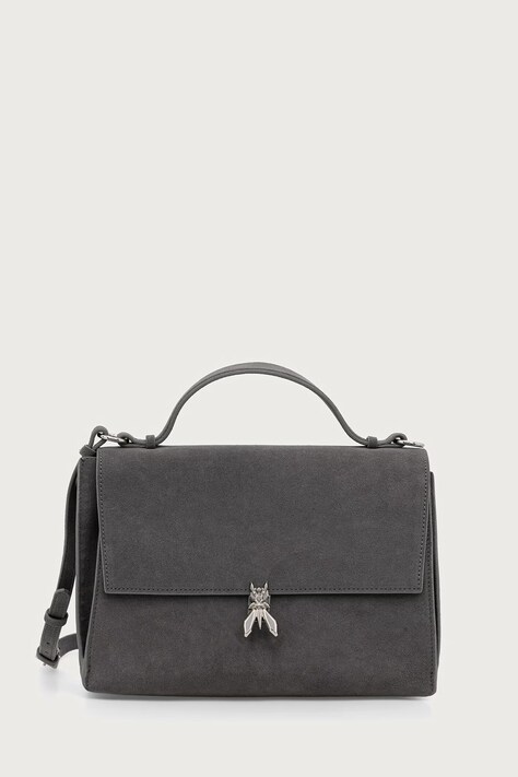 Patrizia Pepe torebka crossbody damska zamszowa szara 8B0173.L152