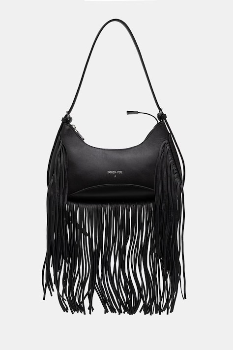 Patrizia Pepe hobo bag pentru femei din piele negru 8B0166.L101
