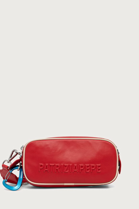 Patrizia Pepe torebka crossbody damska skórzana czerwona 8B0116.L0006