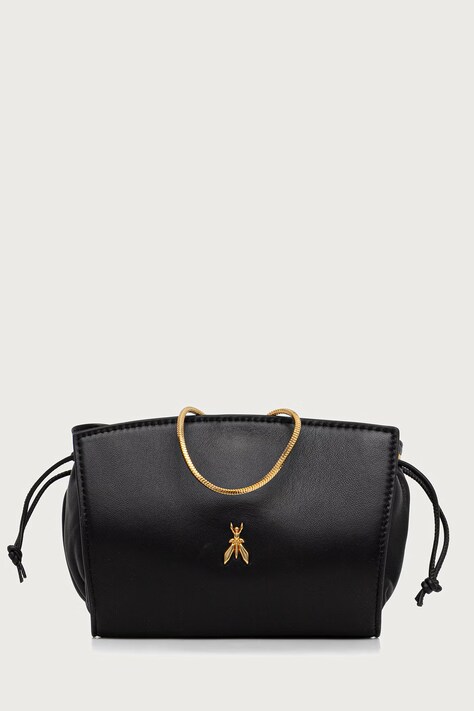 Patrizia Pepe Torebka crossbody dziecięca skórzana czarna 8B0059.L185