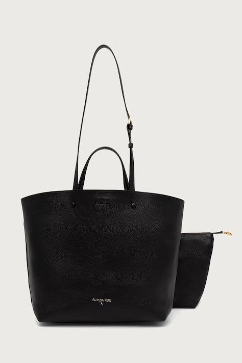 Patrizia Pepe torebka shopper damska skórzana czarna 8B0054.L133