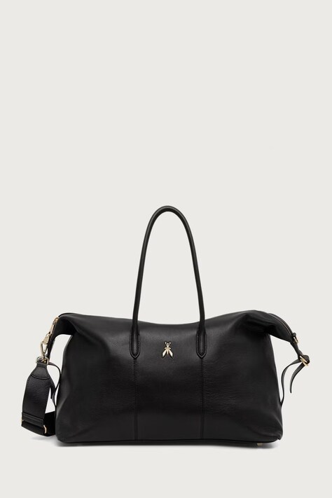 Patrizia Pepe torebka shopper damska skórzana czarna 8B0012.L162