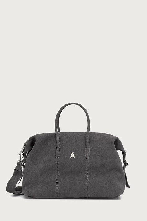 Patrizia Pepe torebka shopper damska zamszowa szara 8B0012.L152