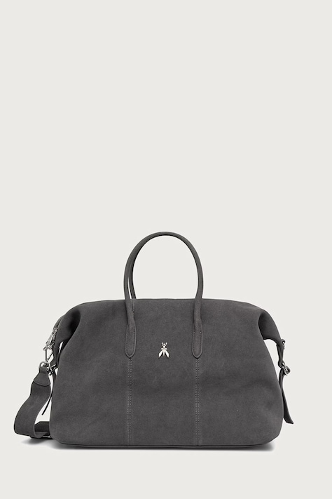 Patrizia Pepe torebka shopper damska zamszowa szara 8B0012.L152