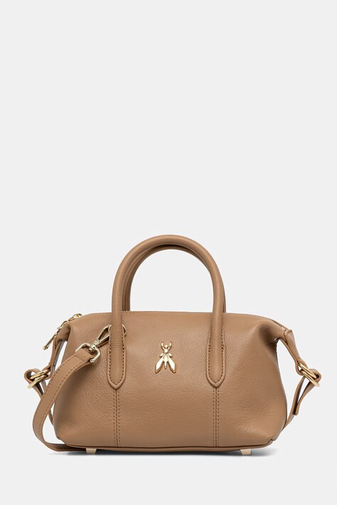 Patrizia Pepe crossbody torbica ženska usnjena bež 8B0010.L162