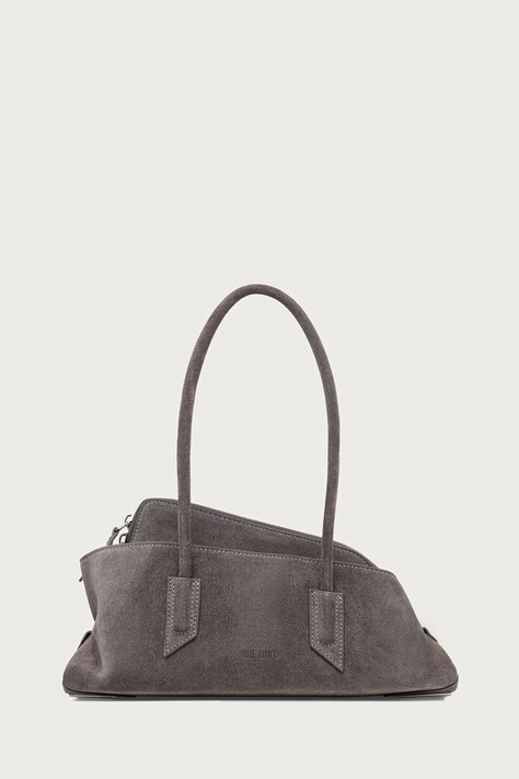 The Attico La Passeggiata Small geantă shopper pentru femei din piele întoarsă gri 251WAH00058LBT108AA