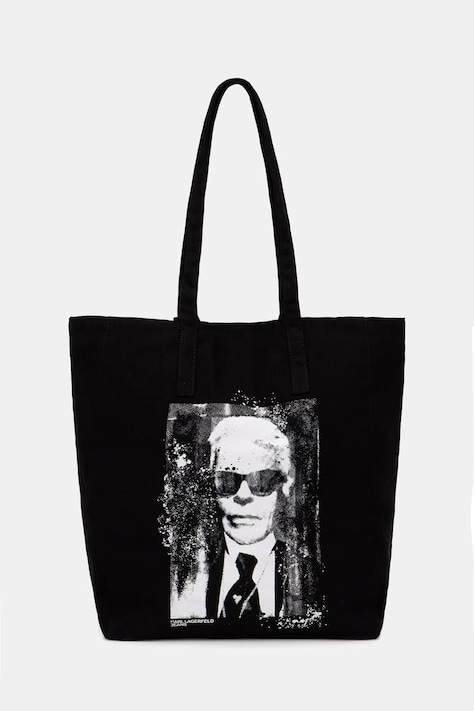 Karl Lagerfeld Jeans torebka tote damska bawełniana czarna B3W50039