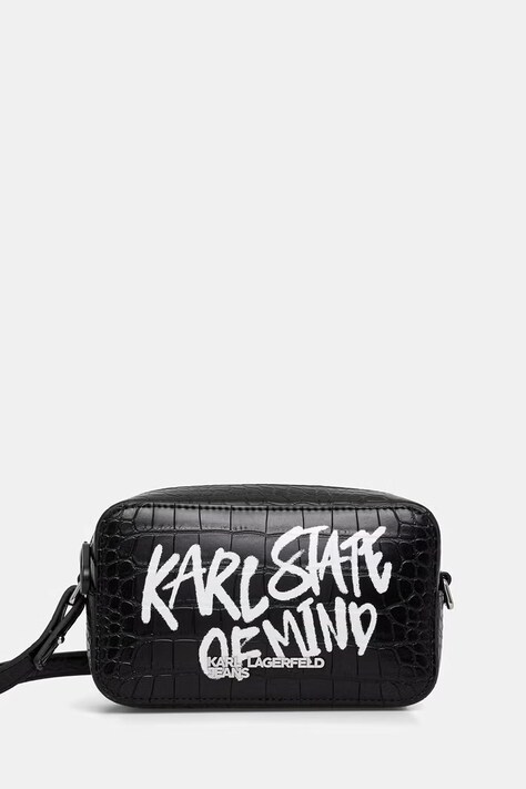 Karl Lagerfeld Jeans torebka crossbody damska z imitacji skóry czarna B3W30287