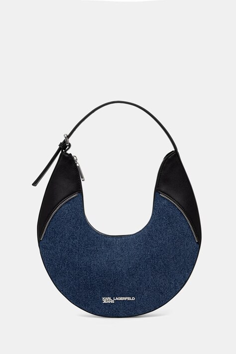 Karl Lagerfeld Jeans mala torba hobo za žene mornarsko plava B3W30197