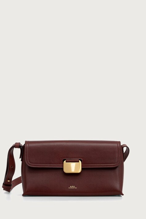 A.P.C. Torebka crossbody damska skórzana sac simone small bordowa PXBVG.F67054