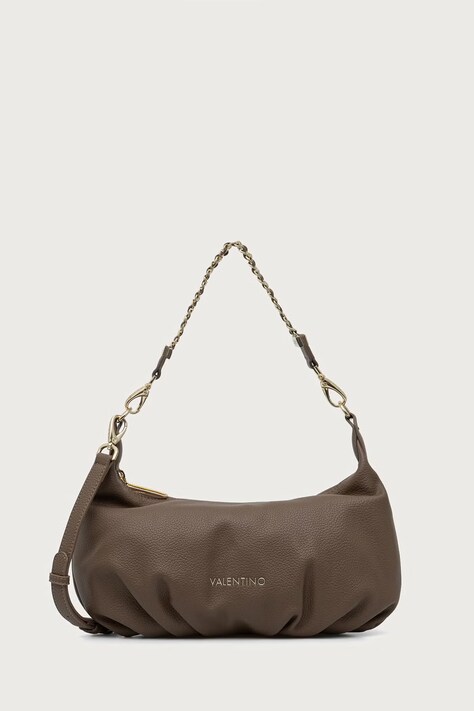 Valentino Bags Torebka hobo damska z imitacji skóry LENA brązowa VBSACG08